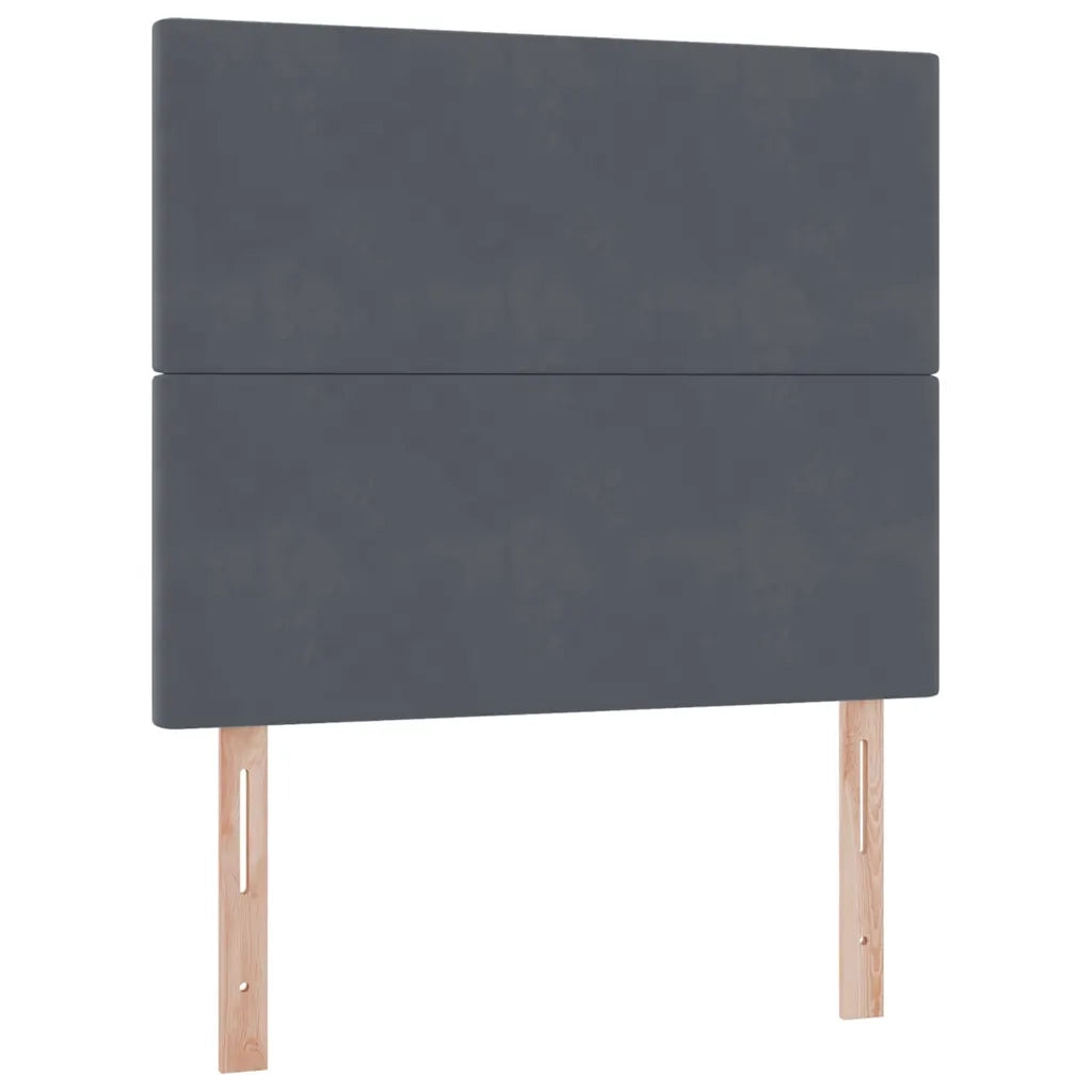 Letto con contenitore LED e materasso Grigio Scuro 120 x 190 cm