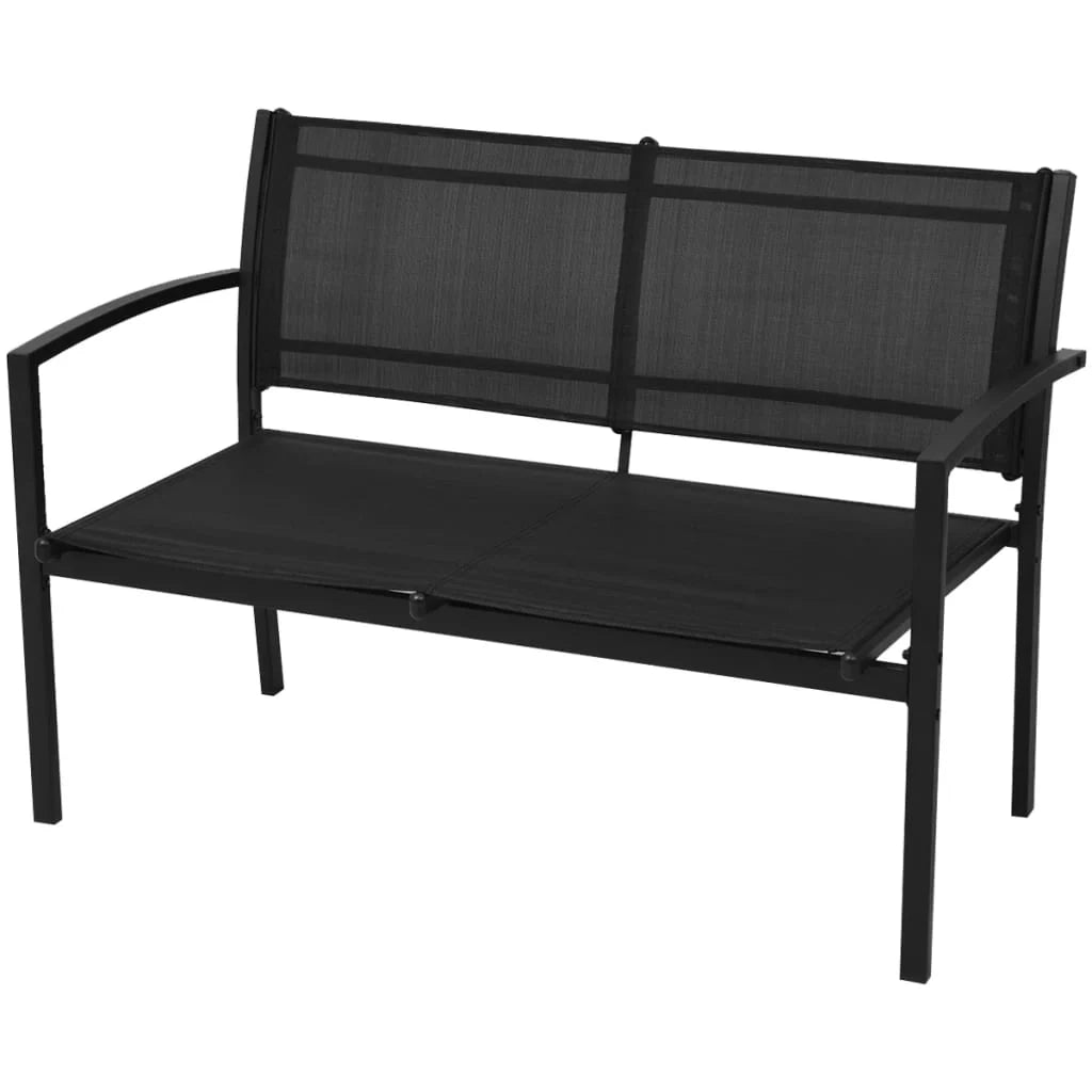 Set di mobili da giardino mobili da esterno set da 4 pezzi textilene nero 02_0016280