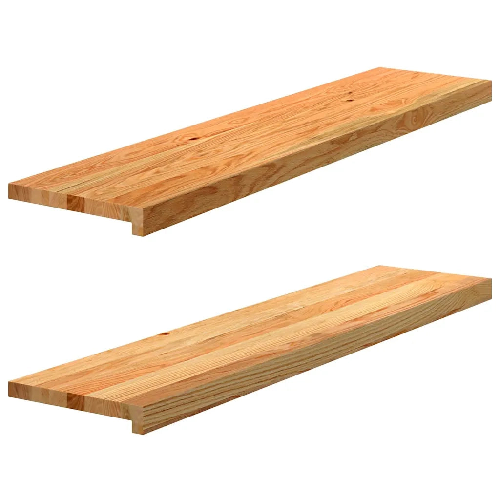 Gradini 2 pz Marrone Chiaro 110x25x2 cm Legno Massello Rovere 3283788