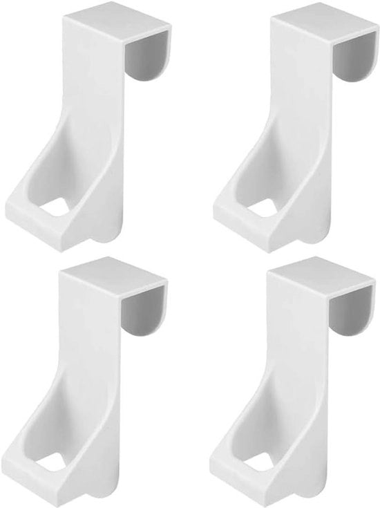 Organizzatore da parete per oggetti da bagno e cucina - Set di 4 pezzi ( Bianco, 9,5 x 5,5 x 2 cm)