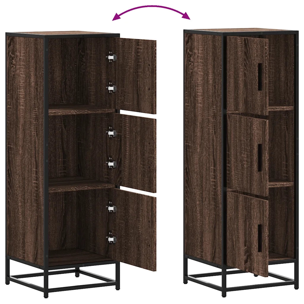 Credenza Rovere Marrone Legno Multistrato Metallo 849068