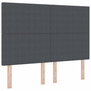 Testiera | Testata LED con Testiera | Testata Grigio scuro 160 cm Tessuto in Cords