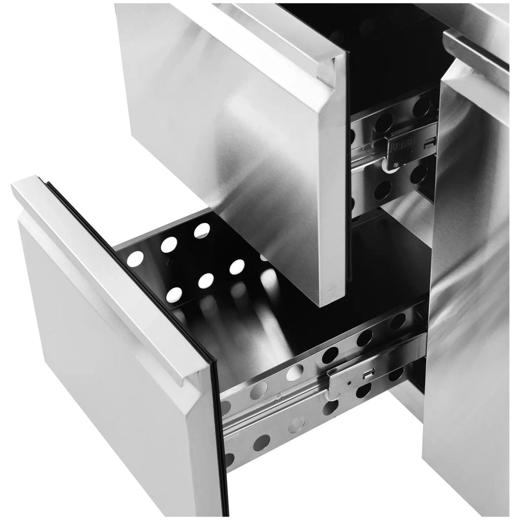 Tavolo refrigerato professionale 417 litri 2 x GN 1/2 + 2 porte 179 x 70 cm acciaio inox 14_0010036