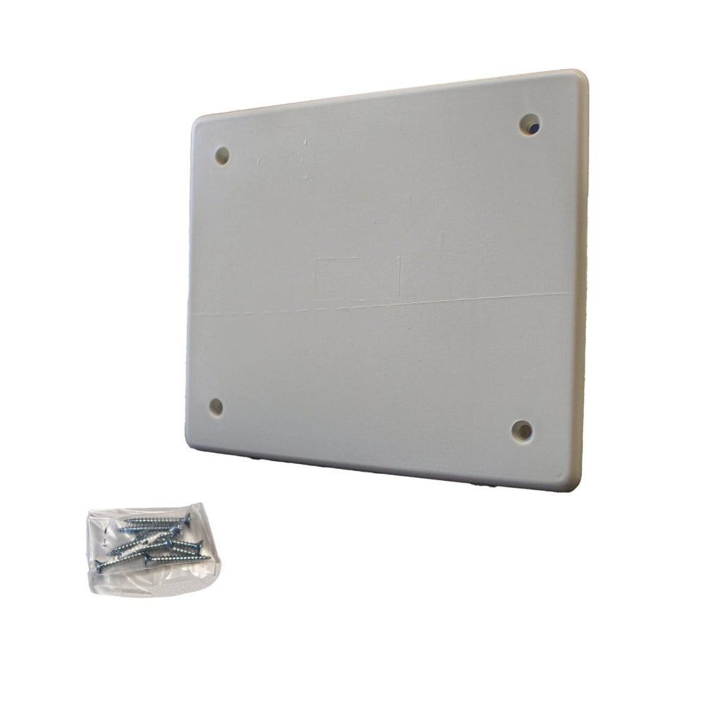 Coperchio per cassette di derivazione da incasso, 118x96 mm, ideale per protezione e copertura di impianti elettrici, PT02