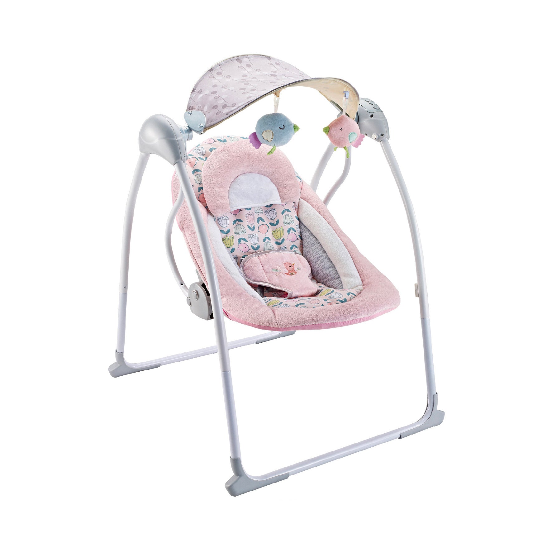 Altalena dondolo oscillante con Musica per Bambini 86x74x63 cm in Acciaio e Poliestere Baby Sweet
