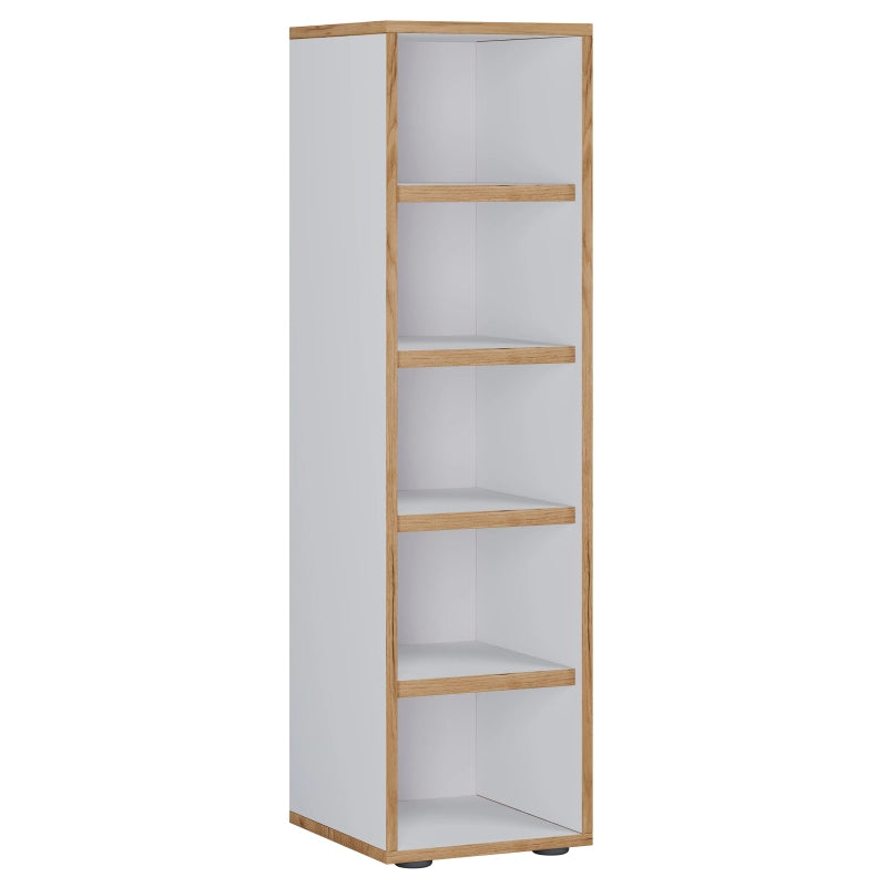 Super Scarpiera Legno H110 L30 P33 cm Armadio Porta Scarpe Salvaspazio con Ripiani Regolabili Colore Bianco