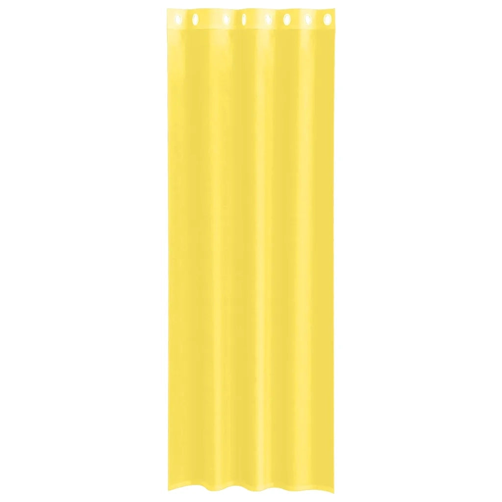 Tende in Voile con Occhielli 2 pz Giallo 4102136