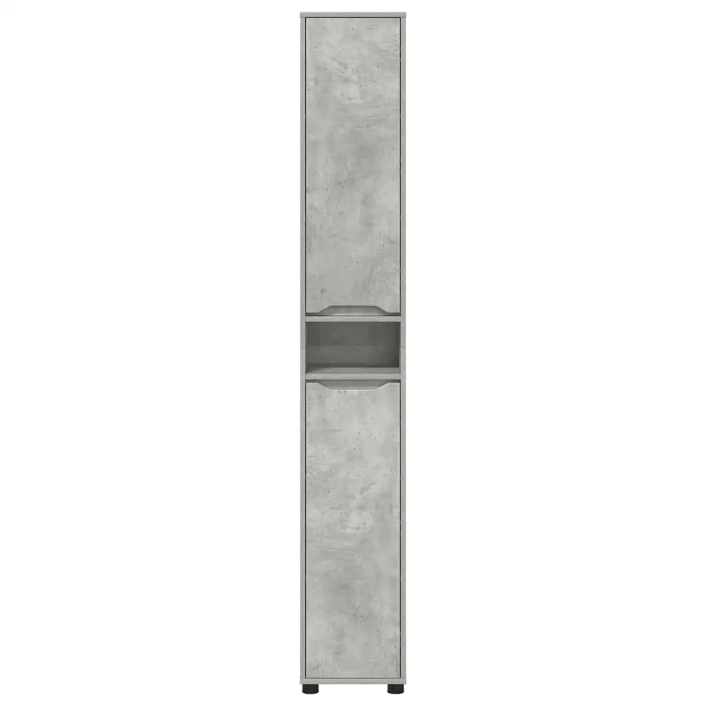 Mobile da Bagno con porta Grigio cemento 30,5 x 30 x 195 cm