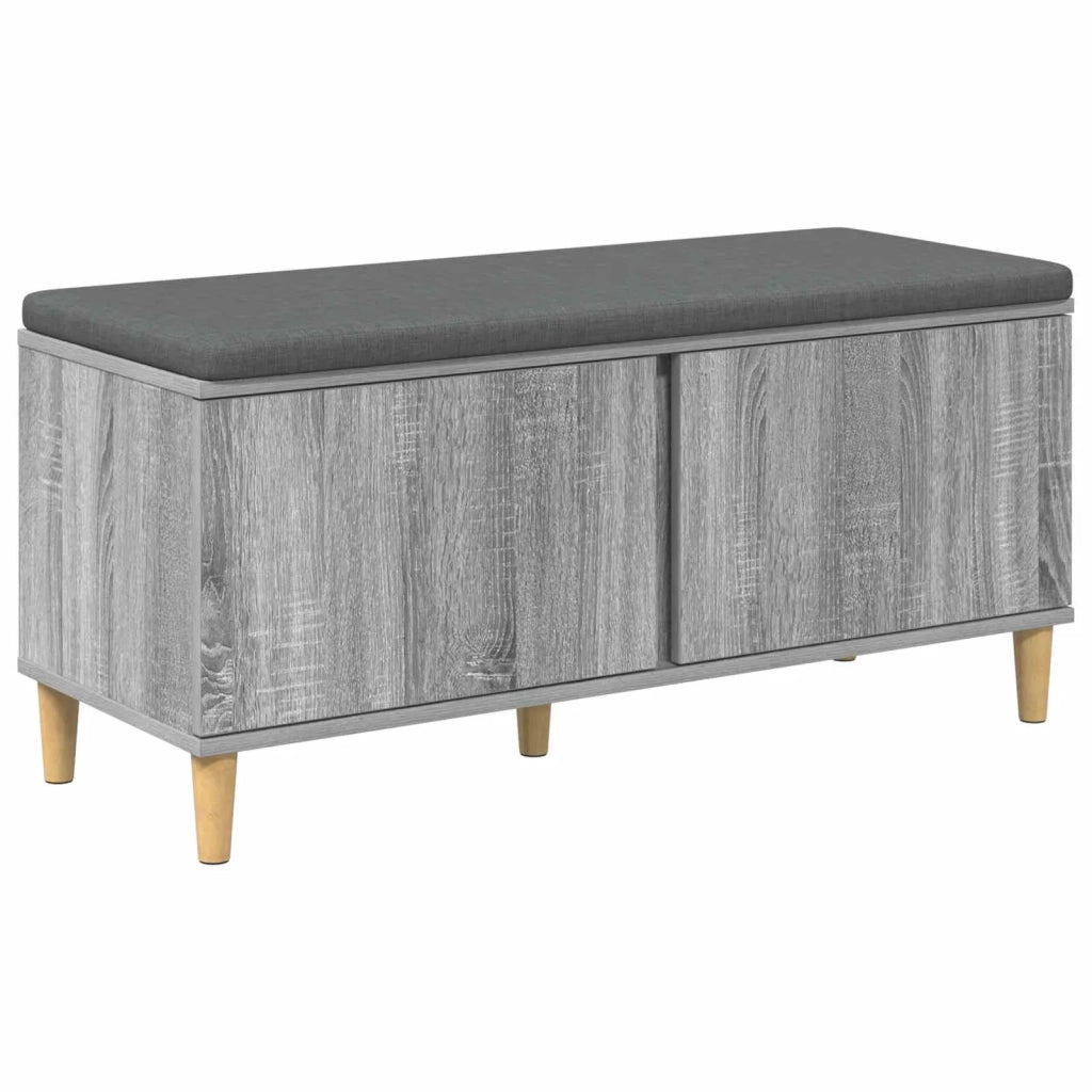 Panca per ingresso con cuscino Sonoma grigia 100 x 38 x 46 cm 891541