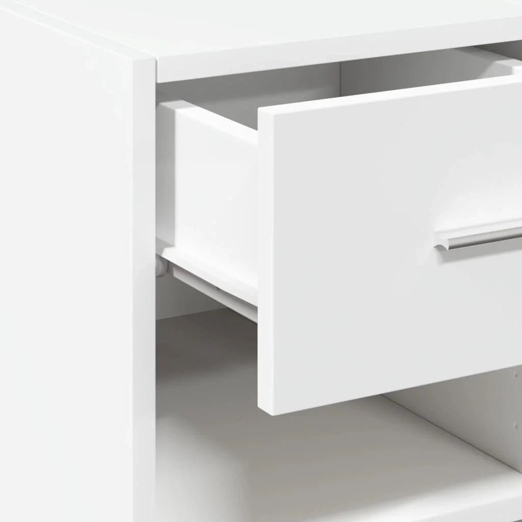Buffet credenza cassettiera mobiletto mobile contenitore organizer per cucina soggiorno salotto 45 x 42,5 x 93 cm legno ingegnerizzato bianco 02_0030315