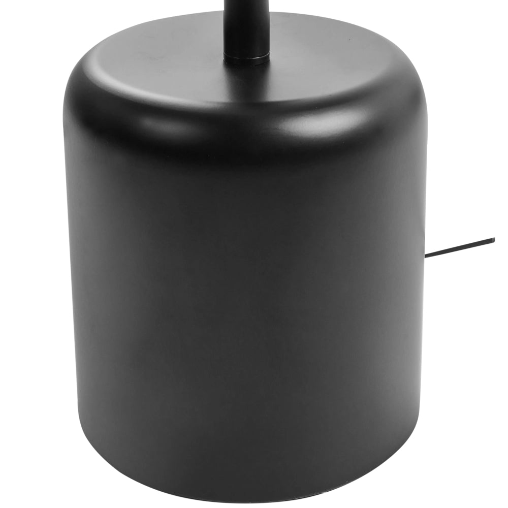 Lampada da terra Supporto in metallo nero Paralume in tessuto Design con perline Stile classico