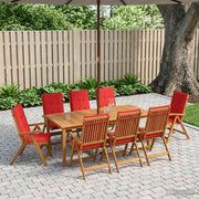 Set da pranzo da giardino da 9 pezzi Naturale 3434588