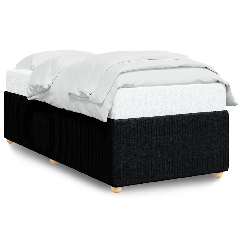 Giroletto senza Materasso Nero 90x190 cm in Tessuto