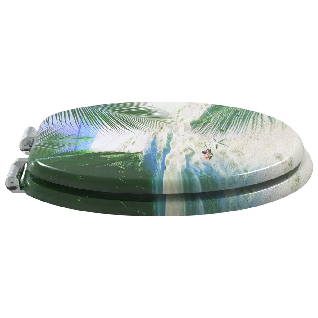 Sedile per toilette con chiusura morbida Verde 44 x 38 cm CFW1224472