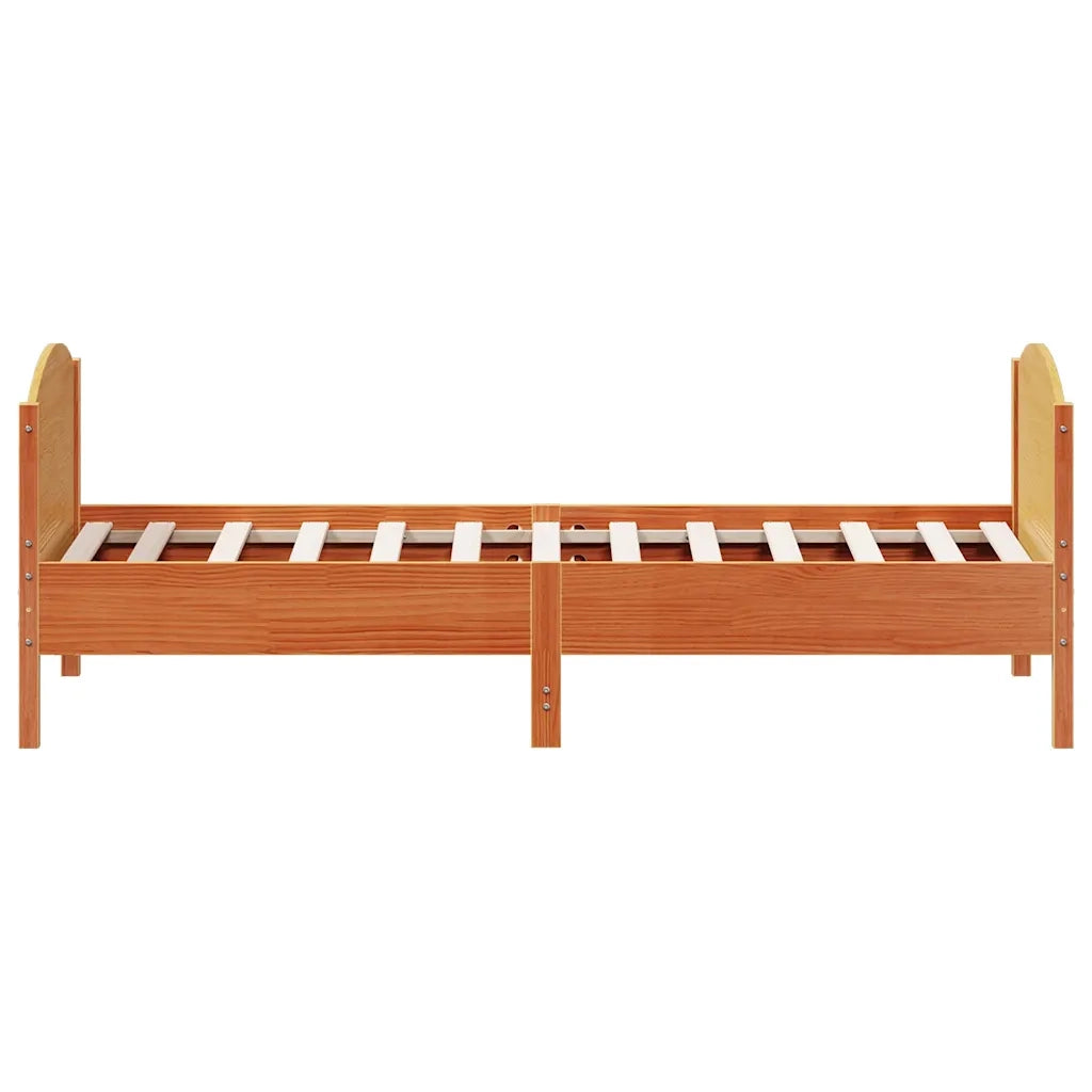 Letto singolo | Letto per adulti | Letto senza Materasso Marrone Cera 90x200 cm Legno di Pino