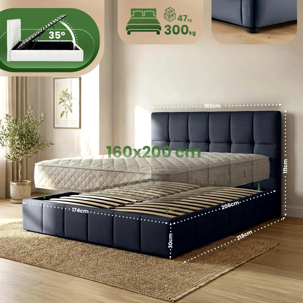 Letto Ladia tessuto 160x200 cm 1
