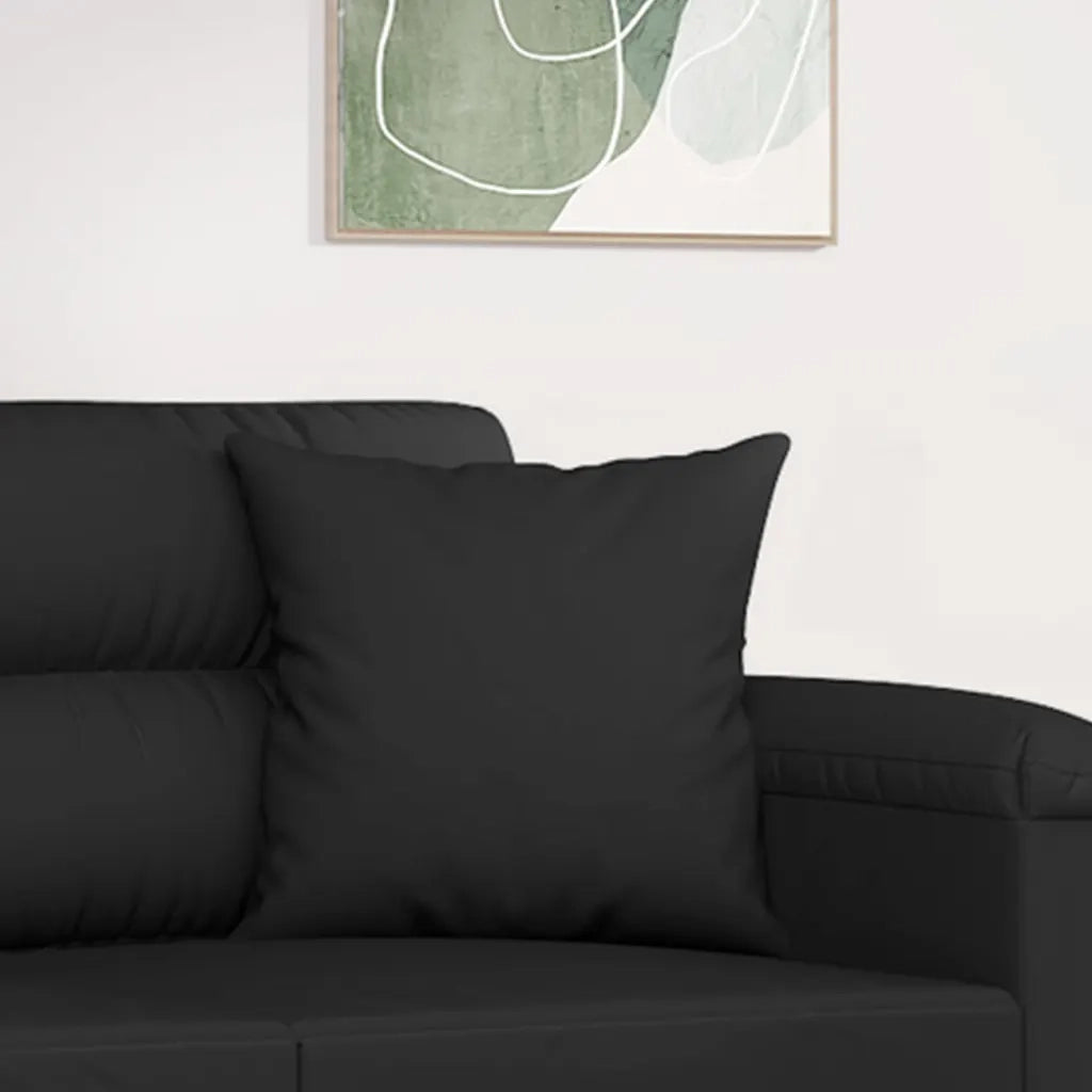 Cuscini Decorativi 2 pz Nero 40x40 cm in Tessuto Microfibra 349498