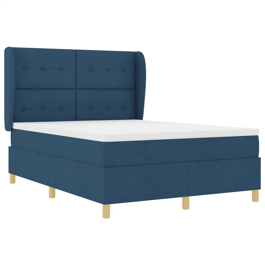 Letto a molle con materasso Blu 200 x 160 cm Tessuto 3340766
