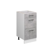 Vicco Base universale Calcestruzzo 40 cm con cassetti, senza piano di lavoro