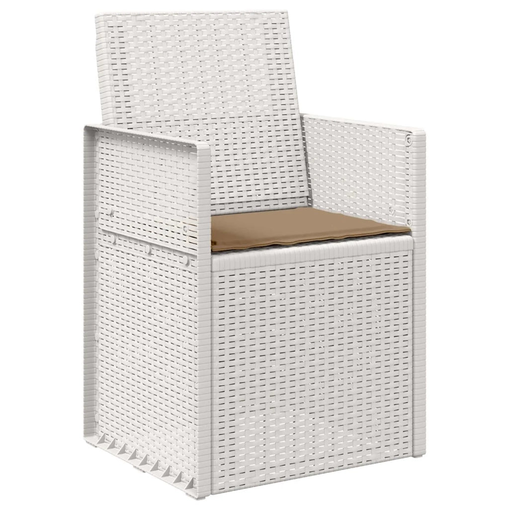 Sedie da pranzo da giardino 2 pcs Bianco e Tortora PP 899999