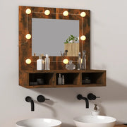 Mobile a Specchio con LED Rovere Fumo 60x31,5x62 cm cod mxl 61966