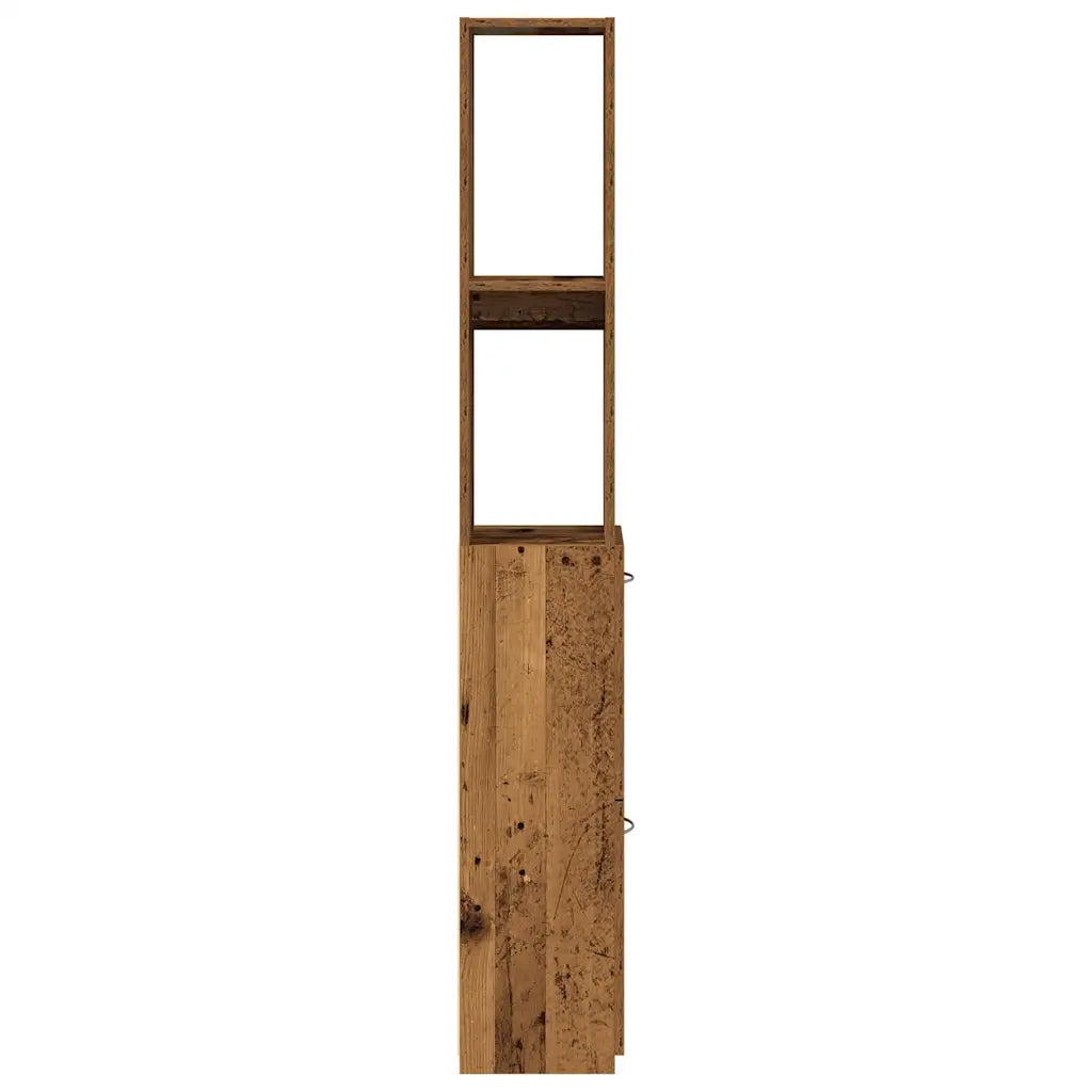 Mobile da Bagno Legno Antico 25x25x170 cm in Truciolato