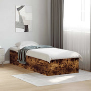 Struttura letto a pavimento Rovere Fumo 80 x 200 cm 3429543