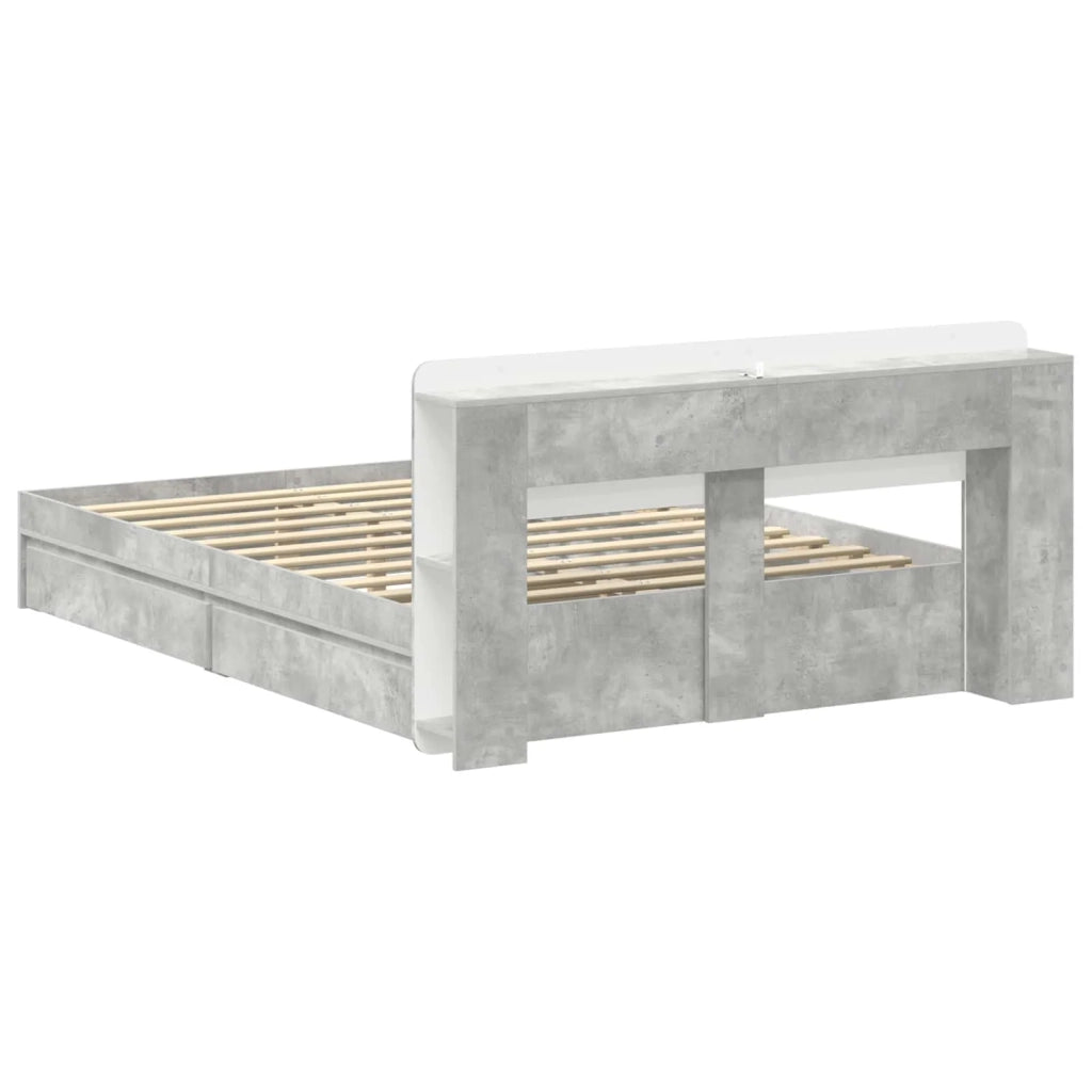 Telaio del letto con storage Grigio Cemento 150 x 200 cm 3433588