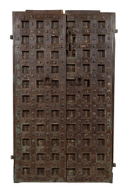 Biscottini Porta portone in legno massello e ferro da interno o da esterno vecchia e antica medievale