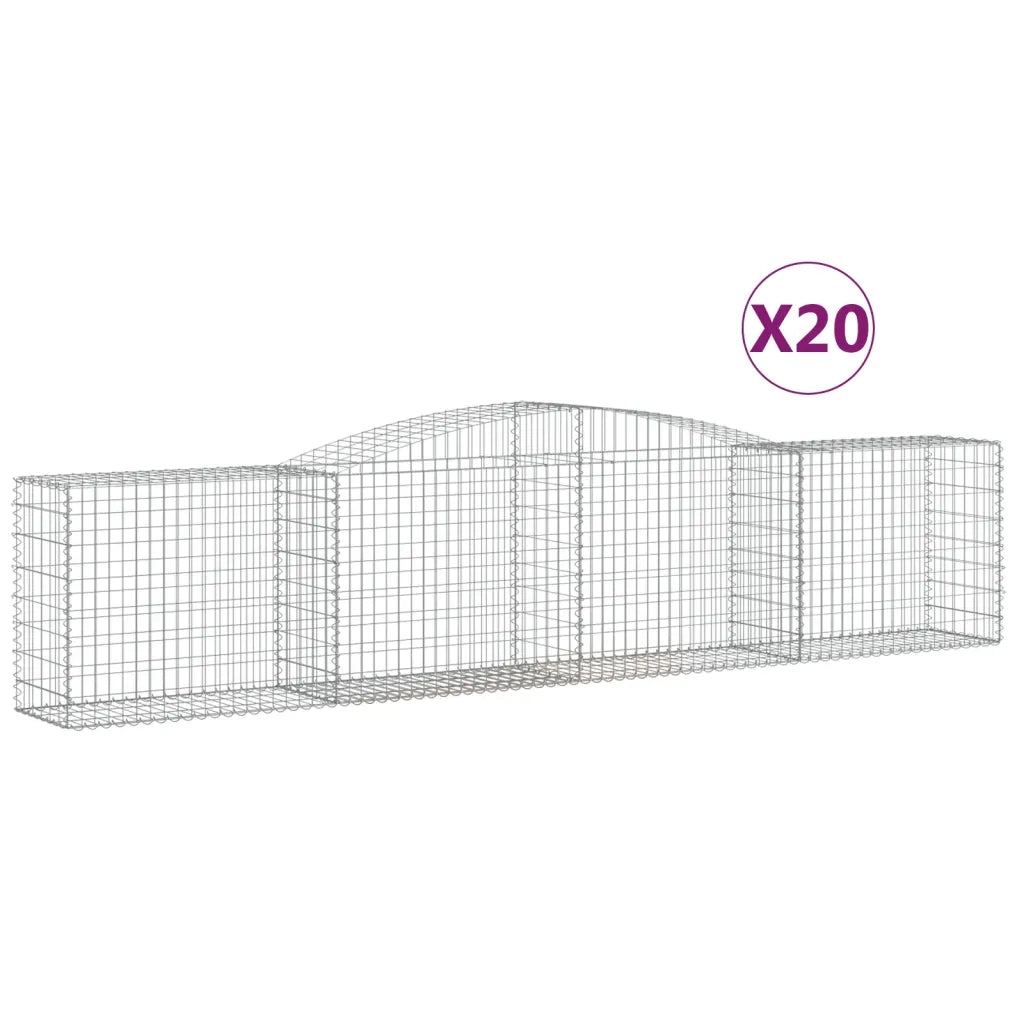 Cesti Gabbioni ad Arco 20 pz 400x50x80/100 cm Ferro Zincatocod mxl 124148