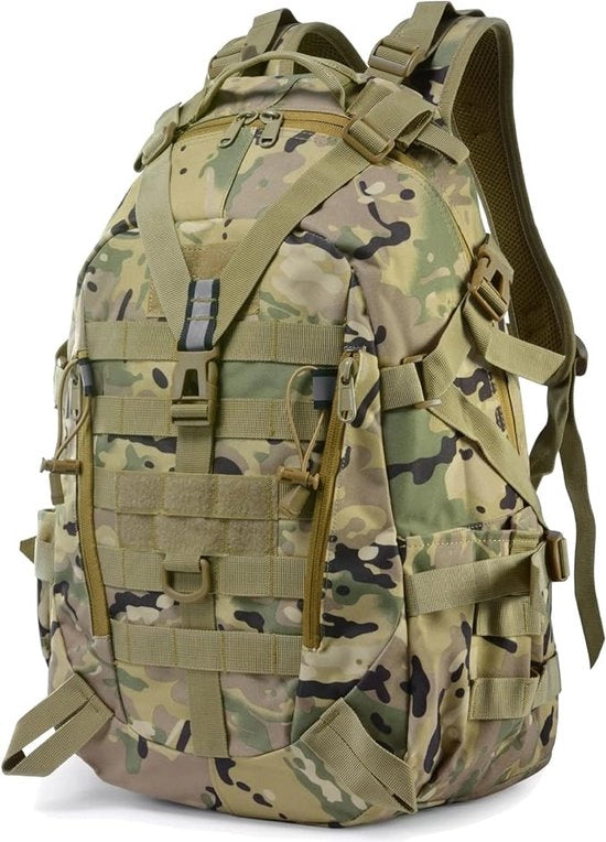 Zak da sussistenza 35L - zaino militare leggero impermeabile, escursione, campeggio, bicicletta, viaggio, zaino esterno morbido per uomini donne, Camo