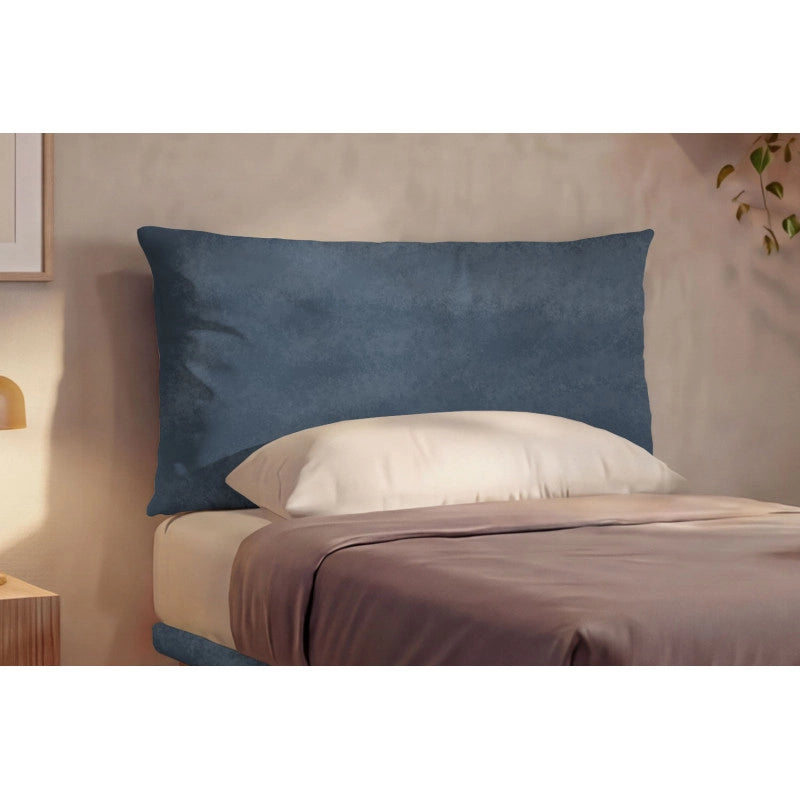 Letto imbottito Singolo 80x200 cm Soft - Con rete,Microfibra,Blu