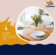 Onderzetters in legno - set di 4 - grigio chiaro - 30 cm