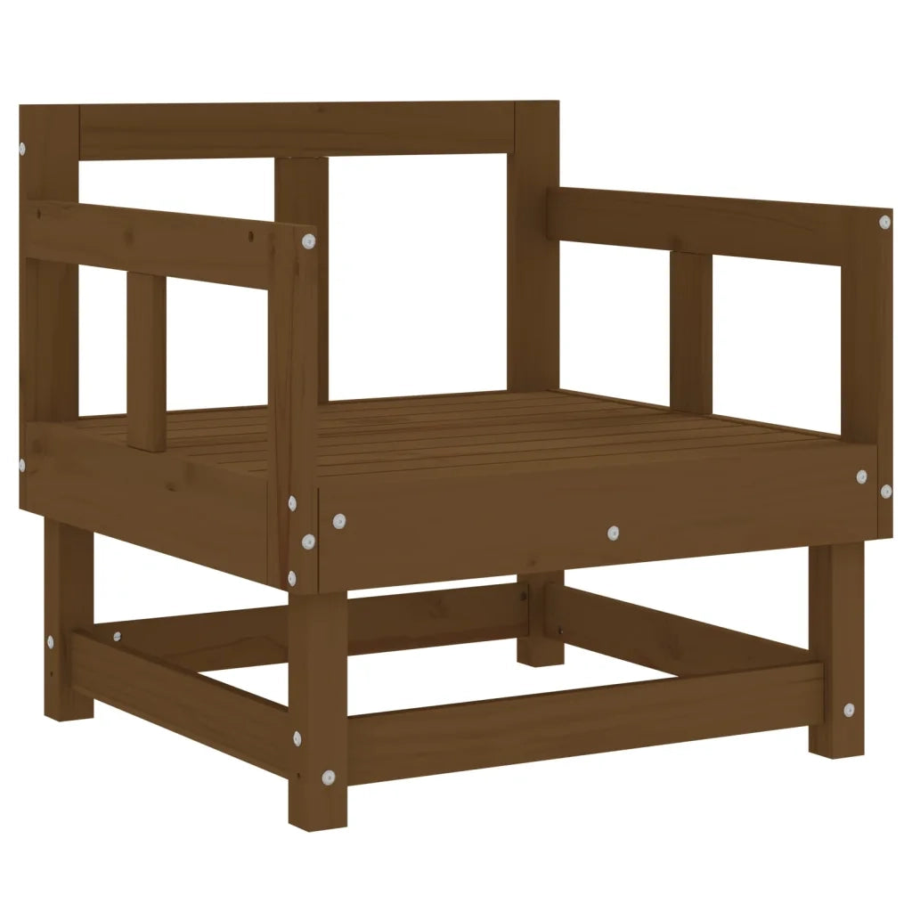 Sedie da Giardino 2 pz Miele in Legno Massello di Pinocod mxl 132754