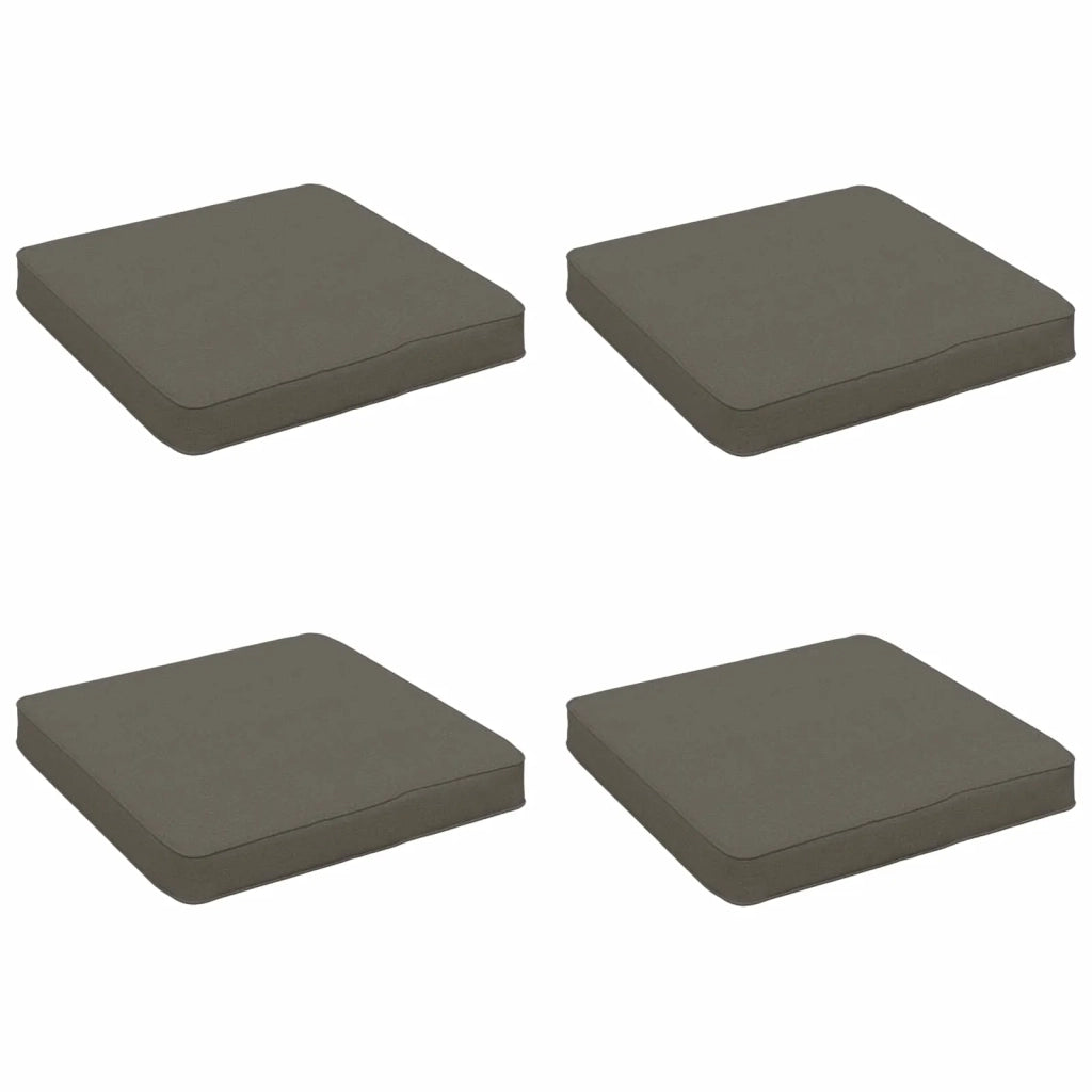 Cuscini per Sedia in 4 Pezzi VUGHT 4 pcs 100% Poliestere Grigio 946219