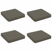 Cuscini per Sedia in 4 Pezzi VUGHT 4 pcs 100% Poliestere Grigio 946219
