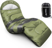 Sacco da letto extra largo per adulti - versatile e caldo per il tempo freddo, ideale per il campeggio