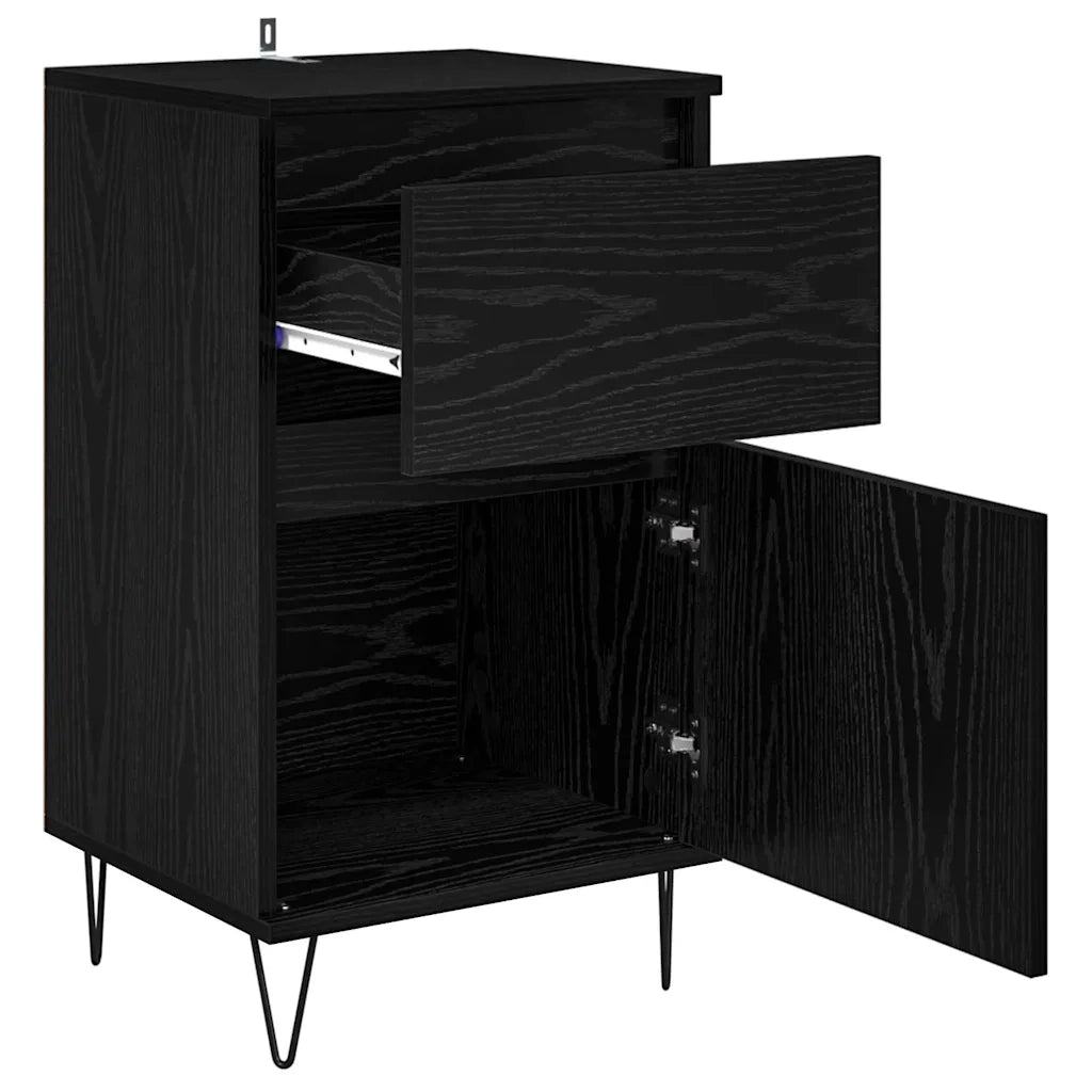 Credenza-Buffet-Armadio da cucina Rovere nero 35 x 40 x 70 cm Legno multistrato 704542