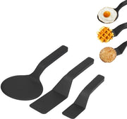 Set di spatole 3 pezzi - Resistente al calore Nylon - Anticorrosione Cucina - Diversi modelli - Ideale per pancake e uova - Leggero 244g