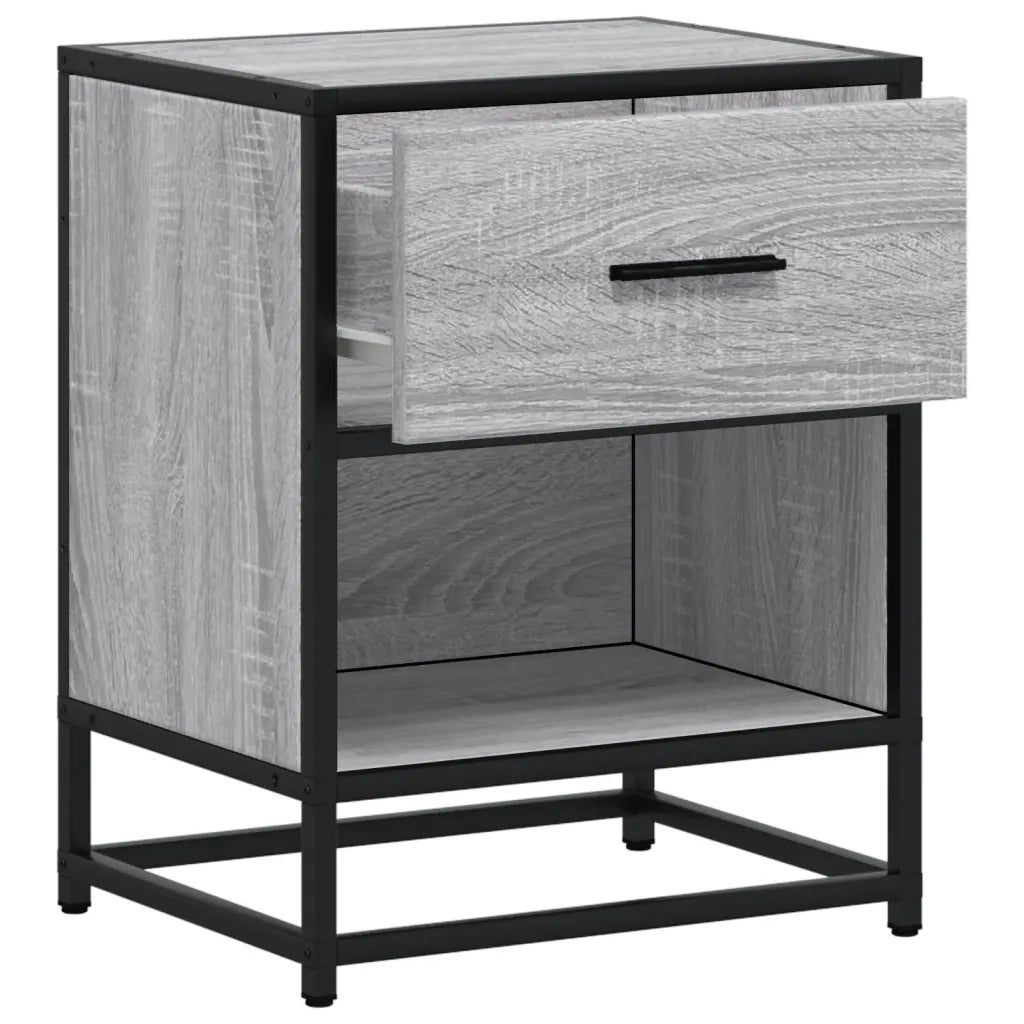 Comodini 2 pz-Set di 2 Tavolino da notte Grigio Sonoma 40x31x50 cm in Truciolato 778711