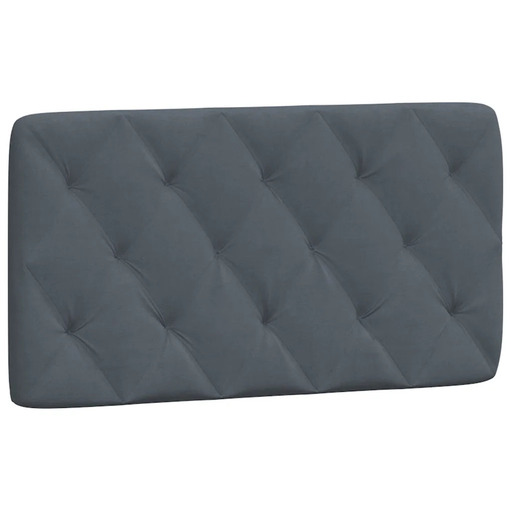 Letto con Materasso Grigio Scuro 100x200 cm in Velluto