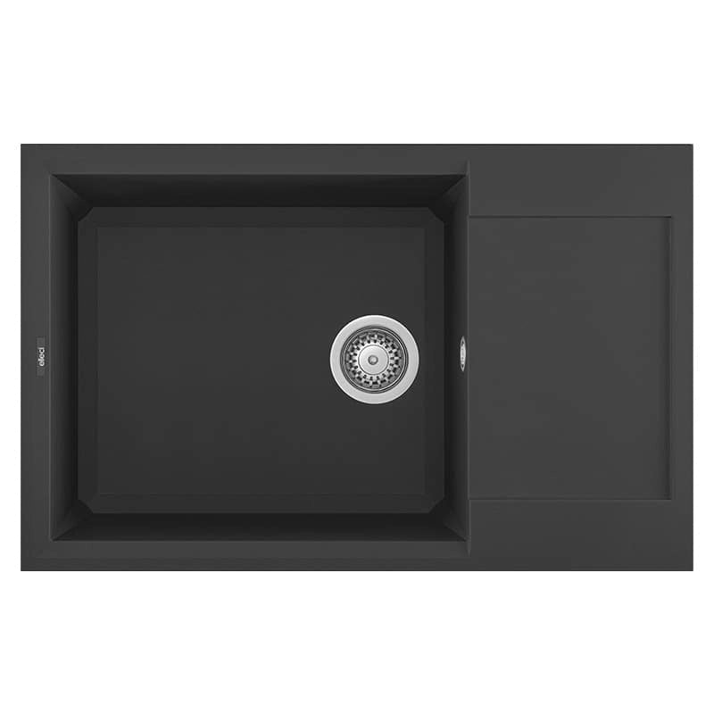 Lavello Elleci Incasso 1 vasca 78x50 Easy 310 Granitek Nero LGY31040