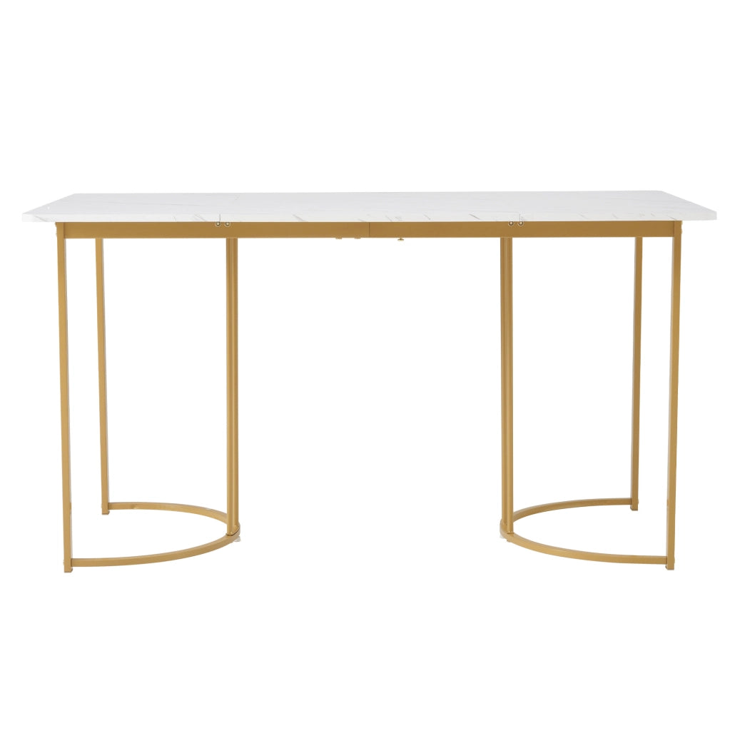 Set tavolo e sedie 140x80 cm bianco e verde in MDF, stile moderno, 5 pezzi