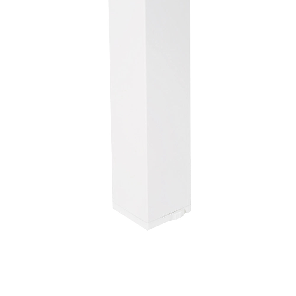 Set di 4 sedie da giardino Sedia da pranzo per esterni con struttura in alluminio bianco con cuscino grigio