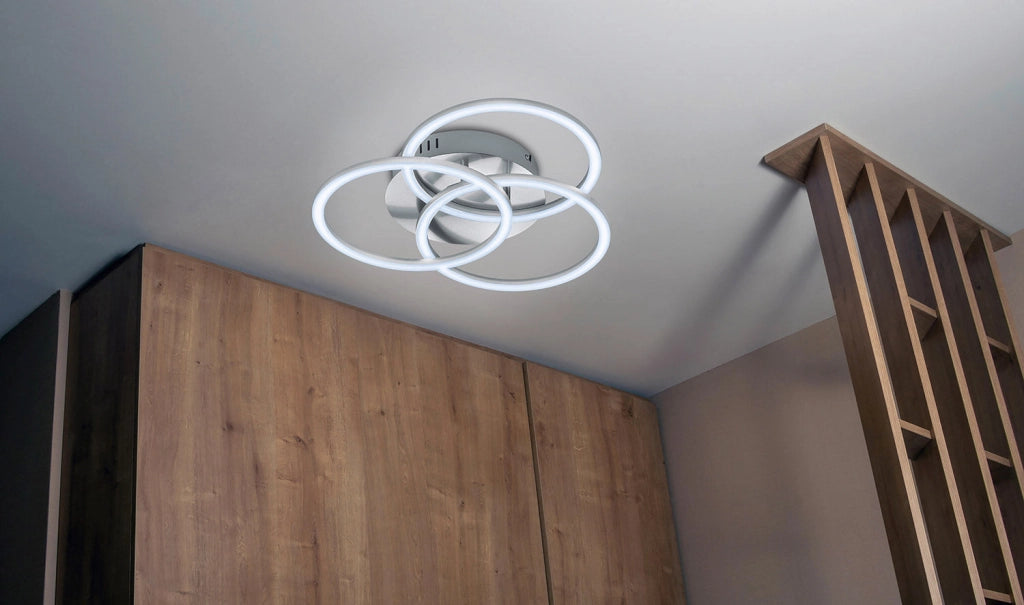 Plafoniera da Interno a led in Metallo Nickel Opaco