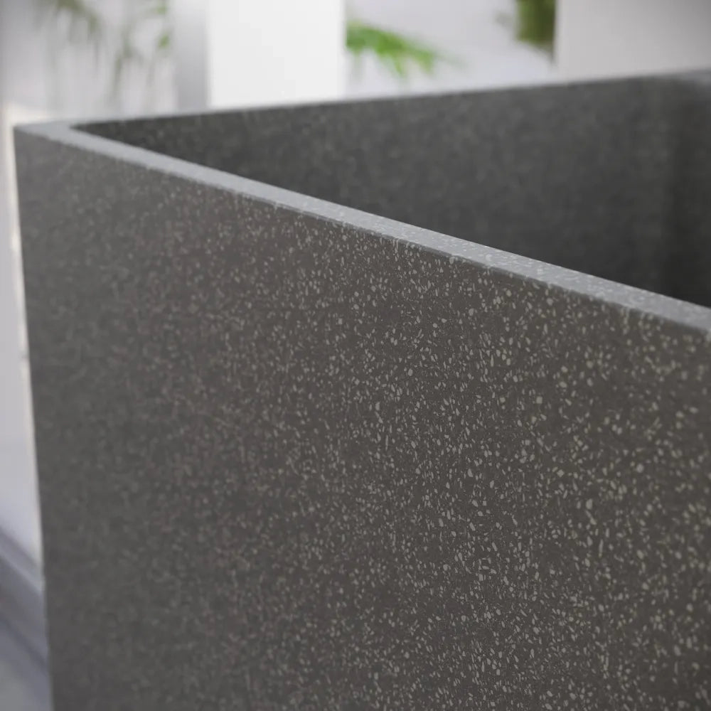 Lavabo freestanding quadrato 45x45x90cm in microcemento grigio | Flores