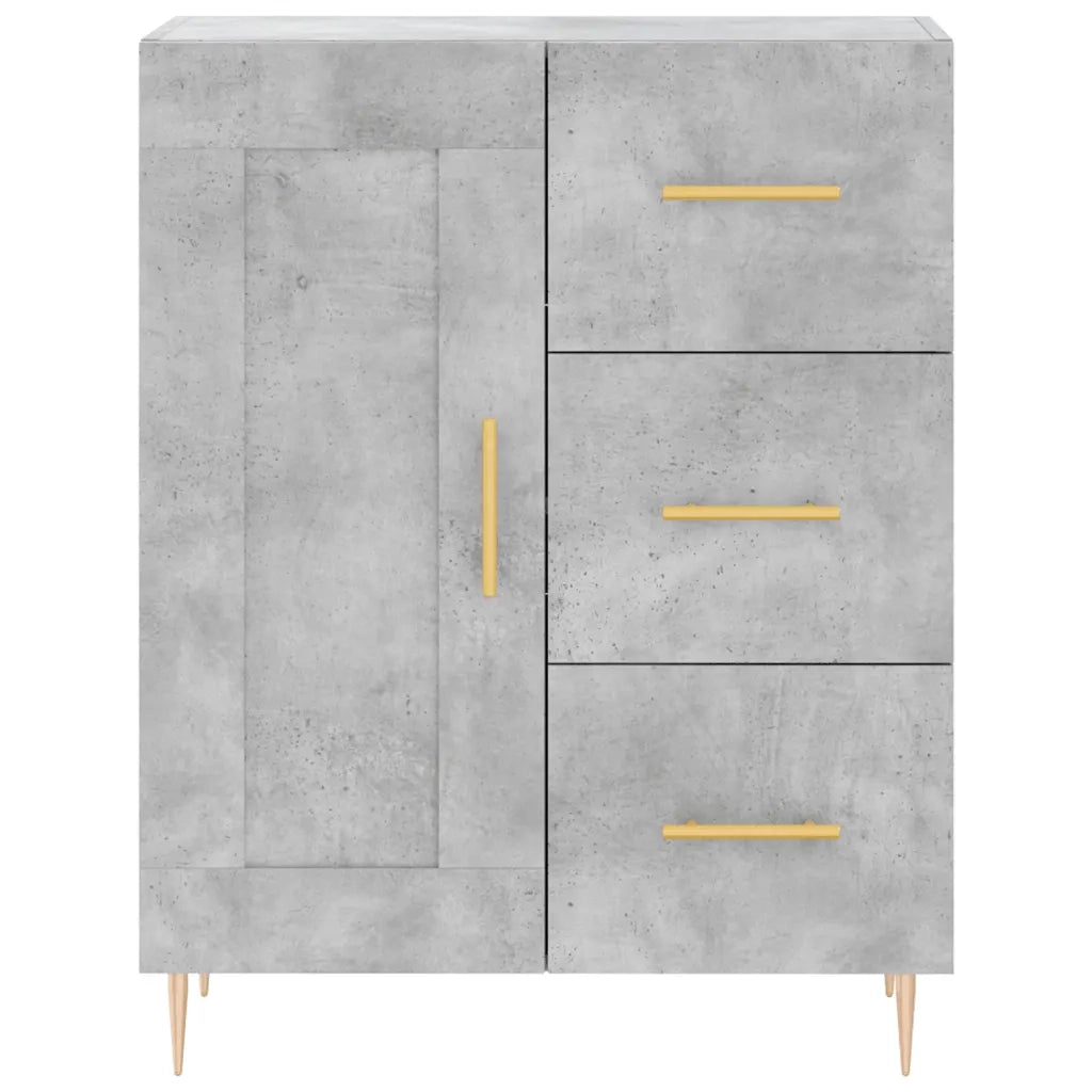 Credenza | Madia | Buffet da pranzo | Armadio da pranzo Grigio Cemento 69,5x34x180 cm in Legno Multistrato