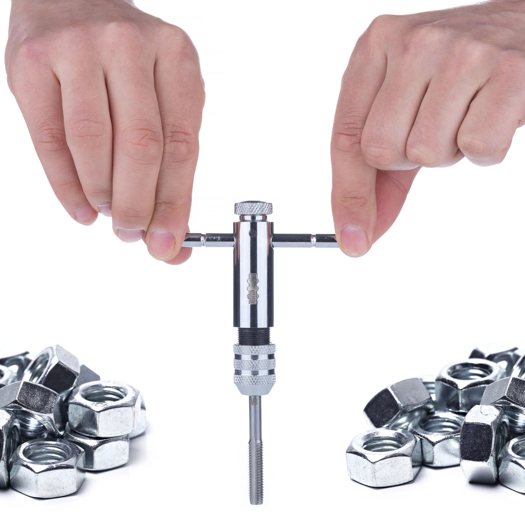 Tassellatore Manuale M3-M8 – Rosfix | Acciaio, Argento, 11.2x3.4x3.2 cm, 75g