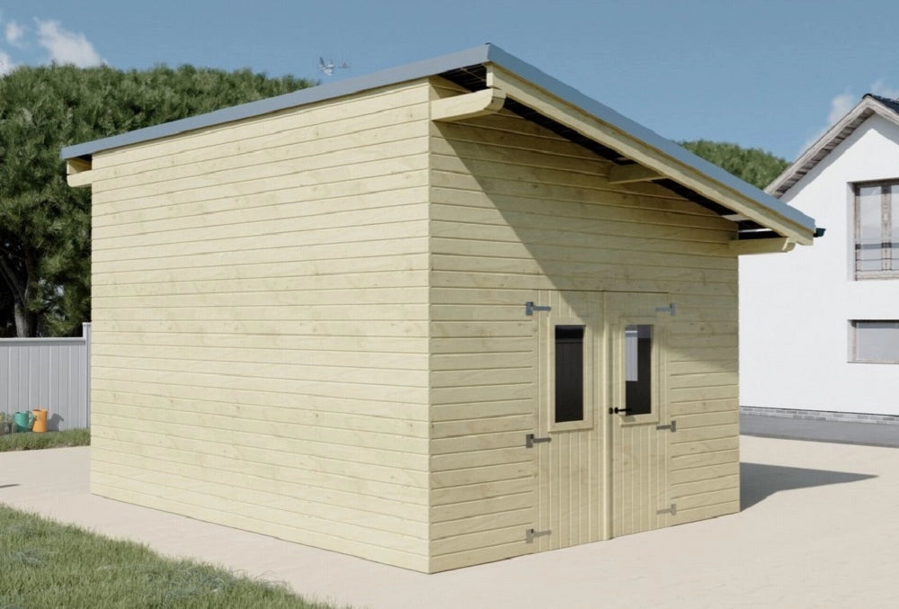 Casetta a Pannelli 120x120 abete THT con impianto fotovoltaico Wattoit 5kW