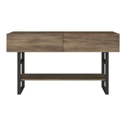 Tavolo consolle 76 x 139 x 43 cm effetto rovere scuro nero 03_0008588